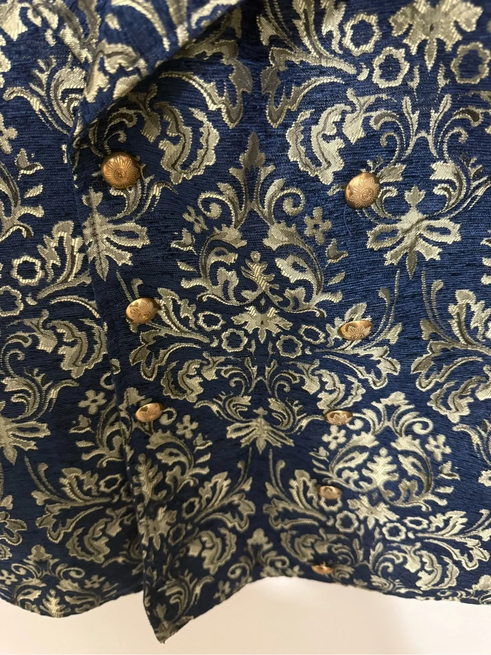 Gold & Navy Formal Vest